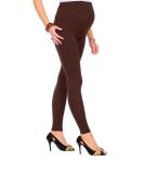 FUTURO FASHION Maternity Leggings | Full Length Cotton Pants for Women | Brown, Size 8-22 - Buy Online on SooperMarket.com