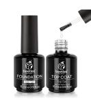 Beetles 2 Pcs 15ml No Wipe Gel Top Coat and Base Coat Set - Shine Finish and Long Lasting, Soak Off LED Gel Base Top Coat Glossy Shine Finish - Buy Online on SooperMarket.com