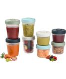B ABA Set of 8 Storage Pots Interlocking Stackable Pots Baby food storage container 100 Percent Airtight Freezable Breast Milk 4 x 150 ml + 4 x 250 ml Multicolor 8 Piece Set - Buy Online on SooperMarket.com