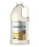 Horbaach Castor Oil 64oz - Cold Pressed, Hexane Free for Hair, Eyelashes & Eyebrows - Vegetarian, Non-GMO - Buy Online on SooperMarket.com