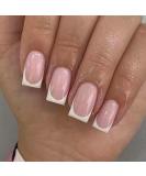 RikView French Tip Press on Nails Medium Fake Nails White Stick on Nails Square Pink Nails for Women Square French - Buy Online on SooperMarket.com