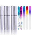 5 Pack Glass Nail Files with Case - Double Sided Crystal Fingernail Files for Gentle Nail Care - Multi-colored Manicure Set for Women and Girls - Buy Online on SooperMarket.com