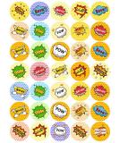 Goggly 35 x Pre Cut Superhero Sound Effects Cake Cupcake Toppers/Decorations Edible Wafer Paper - Buy Online on SooperMarket.com