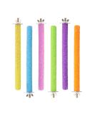 6Pcs Wood Bird Scrub Perch Platform Funny Bird Paw Grinding Stick Wooden Love Bird Parrot Perches Stand Colorful Bird Cage Grinding Perch for Parrot Toy (Random Color) - Buy Online on SooperMarket.com