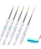 WACURRENTHYD 5Pcs Nail Art Liner Brushes Set - Thin Nail Gel Polish Painting Brushes for Precise Nail Art Designs (7/9/11/15/18mm) - Buy Online on SooperMarket.com