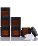 6-Pack Refillable 60ml Cosmetic Containers with Black Lids - Travel Pots for Creams Lotions & Mini Candles | Brawlas Ointment Doses - Buy Online on SooperMarket.com