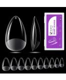 240PCS Gelike Short Almond Nail Tips - Full Cover Gel X Pre-Etched False Nails for Extensions - Buy Online on SooperMarket.com