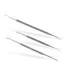 Otto Herder Feusspflege Instruments Set - 3 -part instruments set 2x corner lifter 17cm and 12.8 cm corner file 15cm with straight/curved end - Buy Online on SooperMarket.com