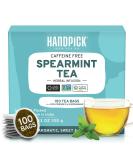 HANDPICK Spearmint Tea Bags (100 Count) Non-GMO 100% Pure Spearmint Leaf Tea Bags Certified by Tea Board of India | Raw from India Round Eco-Conscious Tea Bags Spearmint Tea 100 Count (Pack of 1) - Buy Online on SooperMarket.com