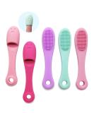 5-Pack Soft Silicone Facial Cleansing Brushes - Gentle Cleanser for Blackhead Removal and Massage - Buy Online on SooperMarket.com
