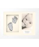 BabyRice Baby Casting Kit with White Shadow Box Display Frame - Cream/Cream - Buy Online on SooperMarket.com