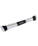 Foundation Makeup Brush - Buffing Blending Highlight Contouring. Contour Brush for use with Cream Powder Blush Liquid Foundation Concealer Primer Bronzer. Double Ended Make up Brush Black - Buy Online on SooperMarket.com