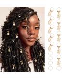 Formery Shell Loc Hair Ring Jewelry Gold Tortoise Charms Braid Hair Jewels Clips Pearls Dreadlock Accessories for Women and Girls (15pcs) (Shell) - Buy Online on SooperMarket.com