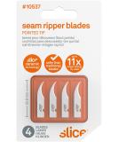 Safety Slice Blades - Finger-Friendly, Never Rusting, Lasts 11x Longer Than Steel, Pointed Tip, Fits Seam Rippers/Craft Handles - 4 Pack - Buy Online on SooperMarket.com