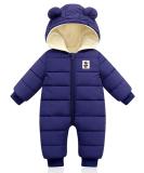 Baby Hooded Winter Romper Boys Girls Down Jacket Warm Snowsuit Coat Kids Warmer Bodysuits Outfits Long Sleeve Jumpsuit 6-9 Months(80) Navy Blue 6-9 Months Blue - Buy Online on SooperMarket.com