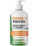 Fish Oil for Dogs & Cats - Natural Omega-3 Liquid Supplement for Skin & Coat Joint & Heart Health - 14oz Krill Oil Booster - Buy Online on SooperMarket.com