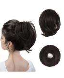 BARSDAR HAARDIAD HAIR Extensions Hairknot-horseshaft extension straight synthetic hair part short ponytail rolls hair jewelry just scrunchy for women 6# dark brown 20cm 6# dark brown - Buy Online on SooperMarket.com