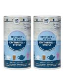 No Sugar Sugar Erythrit + Stevia - Healthy Zero-Calorie Sugar Substitute for Cooking & Baking (2x 1000g) | Natural Sweetener 1:1 Ratio No Aftertaste - Buy Online on SooperMarket.com
