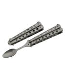 SZCO Supplies 9 Silver-Finished Butterfly-Open Styled Travel/Camping Spoon (211521-SL) - Buy Online on SooperMarket.com
