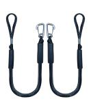 Bungee Dock Line Boat Ropes for Docking Line Mooring Rope with Stainless Steel Clip Accessories for Boats PWC, Built in Snubber, Kayak, Watercraft,SeaDoo,Jet Ski, Pontoon, Canoe, Power Boat 2-Pack - Buy Online on SooperMarket.com