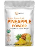 Organic Pineapple Powder, 8 Ounce, Freeze Dried, Rich in Bromelain and Immune Vitamin C for Immune System Booster, Great Flavor for Drinks, Baking and Cooking, Non-GMO - Buy Online on SooperMarket.com