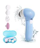 Buy MOSCHOW Face Cleansing Brush 4-in-1 Set - Waterproof Facial Brush with Exfoliating Heads - Blue - Buy Online on SooperMarket.com
