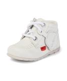 Kickers Unisex Kids Kick Hi Leather Ankle Boot - 2 UK Child, White - Buy Online on SooperMarket.com