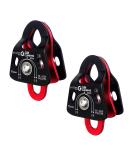 GM CLIMBING 40kN Micro Double Pulley Prusik Minding Ball Bearing UIAA CE for Progress Capture System Rigging Hauling Rescue Arborist Tree Climbing Pack of 2 - Buy Online on SooperMarket.com