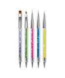 SINEN 5 Pcs Double Ended Nail Design Brushes - Nail Painting Brush Pen Set for Home DIY and Salon - Buy Online on SooperMarket.com