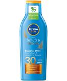 NIVEA Sun Schutz & Braune sunscreen LSF 30 (200 ml) sun milk with pro-melanin extract for an even tan immediate sun protection with UVA/UVB filter system - Buy Online on SooperMarket.com