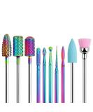 BELICOO Nail Drill Bits Sets 10pcs Professional Electric Nail Files Drill 3/32 Inches Tungsten Steel Diamanten Cuticle Nail Drill Tool Home Nail Salon - Rainbow) Rainbow-professional - Buy Online on SooperMarket.com