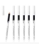 KAIQIKAIXI 6 White Eyeliner Pencils - Professional Waterproof Long-Lasting Eye Brightener & Lip Liner Set - Buy Online on SooperMarket.com