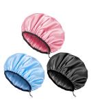 Auban Adjustable Extra Large Shower Cap for Women - Reusable Waterproof Hair Cap in 3 Colors - Buy Online on SooperMarket.com