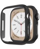 2 Pack Hard PC Case & Tempered Glass Screen Protector for Apple Watch Series 8/7 45mm - Black, Anti-Scratch Ultra-Thin Cover by EWUONU - Buy Online on SooperMarket.com