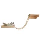 Yiotl Wall-Mounted Cat Shelf Set - Modern Solid Wood Furniture with Hammock, Climbing Bridge, and Cat Mat - Buy Online on SooperMarket.com