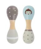 Bieco Baby Rassel Wood Hedgehog & Dumbbell Rattles | 2 Set | 19 cm | Musical Instruments for Children | Montessori Rattles for Baby 0-6 Months & 1 Year+ - Buy Online on SooperMarket.com