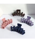 SuPoo 4pcs Hair Clips Large Claw Clips for Thick Hair 4.3" Hair Claw Clips Strong Hold Big Hair Clips for Women Matte Jumbo Jaw Clip Banana Cute Hair Accessories for Thin Hair Gifts brown, blue, purple, pink - Buy Online on SooperMarket.com
