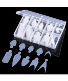 BNG 120 Pcs French Nail Forms Sticker Duet System Silicone Nail Forma Pads 10 * 12 Stickers Soft Reusable Stencil Dual Form Extension for French Manicure - Buy Online on SooperMarket.com