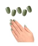 Ebanku 20PCs UV gel nail film olive green self -adhesive uv gel wraps nail sticker nail sticker uv hardening with nail file and stick for women girls nail decoration - Buy Online on SooperMarket.com