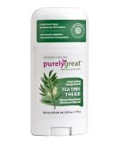 Purelygreat Natural Deodorant Stick - Tea Tree - EWG Verified™ - Vegan, Cruelty Free - No Aluminum, No Parabens - Essential Oils - Buy Online on SooperMarket.com
