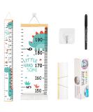 Kids Height Growth Chart Wall Hanging - Dinosaur Theme - 79 x 7.9 inches - Measure Baby Girls Boys Toddlers Bedroom Decor - Buy Online on SooperMarket.com