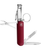 ZWILLING Multi-Tool Manicure & Pedicure Kit - Travel Size Stainless Steel with Keychain - Compact 75mm Red - Buy Online on SooperMarket.com