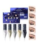 Go Ho Glitter Liquid Eyeliner Set - 5 Colors Metallic Shimmer | Korean Makeup Waterproof Long Lasting Formula for Sparkle Eyes - Buy Online on SooperMarket.com
