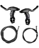 Lomodo 4-Piece Bicycle Brake Accessories Set | Aluminium Alloy Brake Levers & Brake Wire for Mountain/Road/MTB Bike - Black - Buy Online on SooperMarket.com