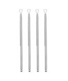 KALLORY Stainless Steel Nail Scraper and Cuticle Pusher Set - Triangle Gel Polish Remover Tool (4 Pcs, Silver) - Buy Online on SooperMarket.com