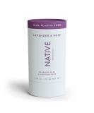 Native Plastic-Free Natural Deodorant for Women and Men | Aluminum Free with Baking Soda, Probiotics, Coconut Oil, and Shea Butter | Lavender & Rose Scent - Buy Online on SooperMarket.com