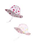 LANGZHEN Baby Girls Beach Sun Protection Hat - Adjustable Wide Brim Toddler Kids Hat for Summer Play - Flamingo-Pink+White -Strawberry 6-12 Months - Buy Online on SooperMarket.com