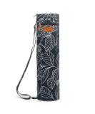 ELENTURE Yoga Mat Bag - Navy Blue Leaf | Full-Zip Carrier for 1/4 1/3 Thick Mats | Gym Bag with Pockets and Adjustable Strap - Buy Online on SooperMarket.com