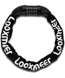 Looxmeer 90cm Bicycle Lock - High Safety Chain Lock with 5-Digit Code Hardened Steel Black - Secure Your Bike Anywhere - Buy Online on SooperMarket.com