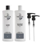 Nioxin System 2 Shampoo & Conditioner Prepack for Natural Treated Hair - 33.8 fl oz - Progressed Thinning - With Pumps - Buy Online on SooperMarket.com